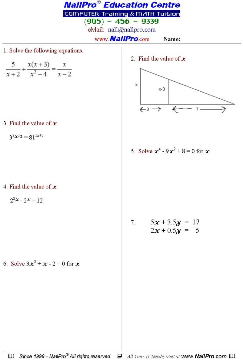 mathematics worksheet for grade 12